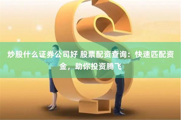 炒股什么证券公司好 股票配资查询：快速匹配资金，助你投资腾飞